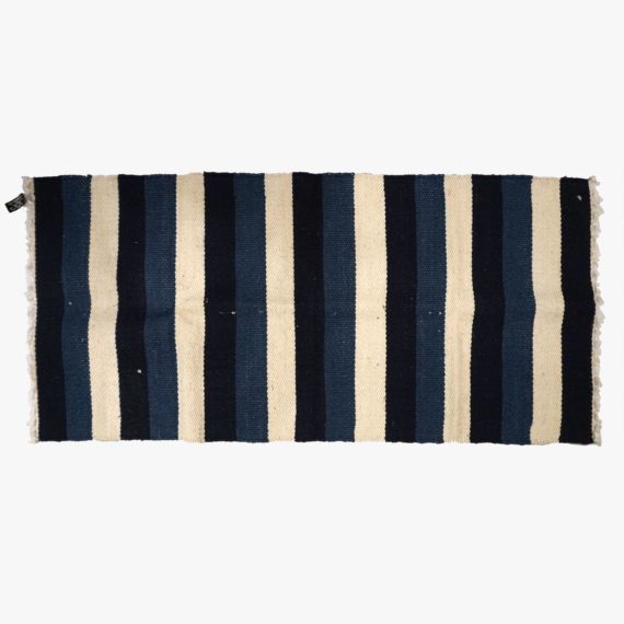 Blue/White Striped Rug