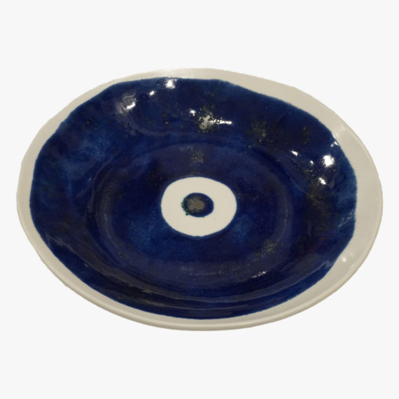 Blue Ceramic Plate With Lucky Eye