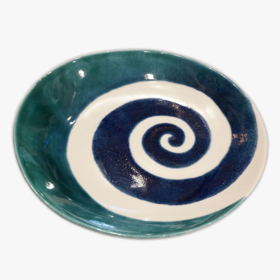 Ceramic Spiral Glazed Plate